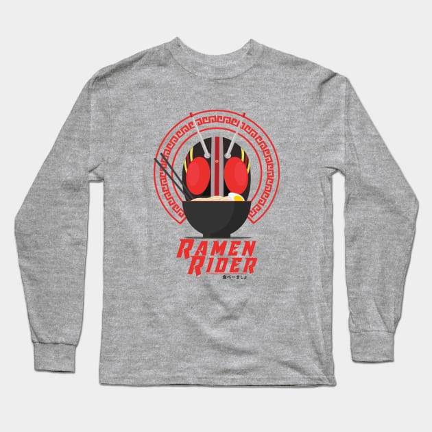 Ramen Rider Long Sleeve T-Shirt by hageru.co